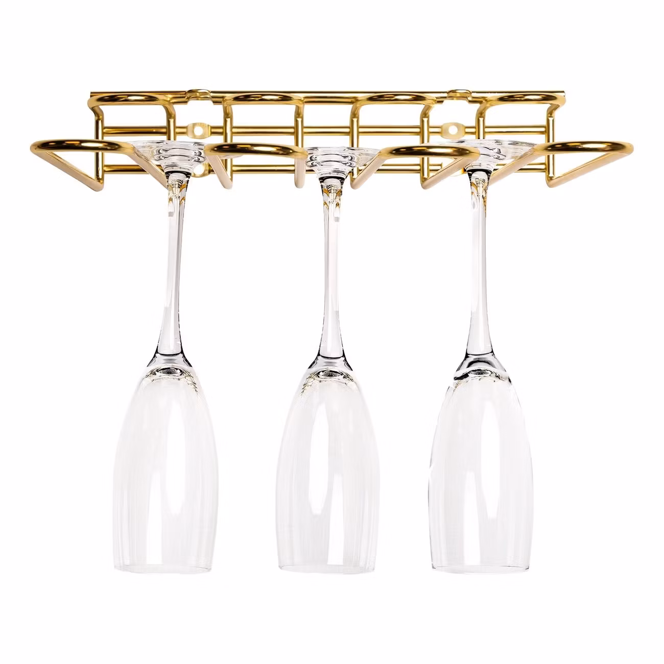 Väggmonterat Vinglasrack Guld