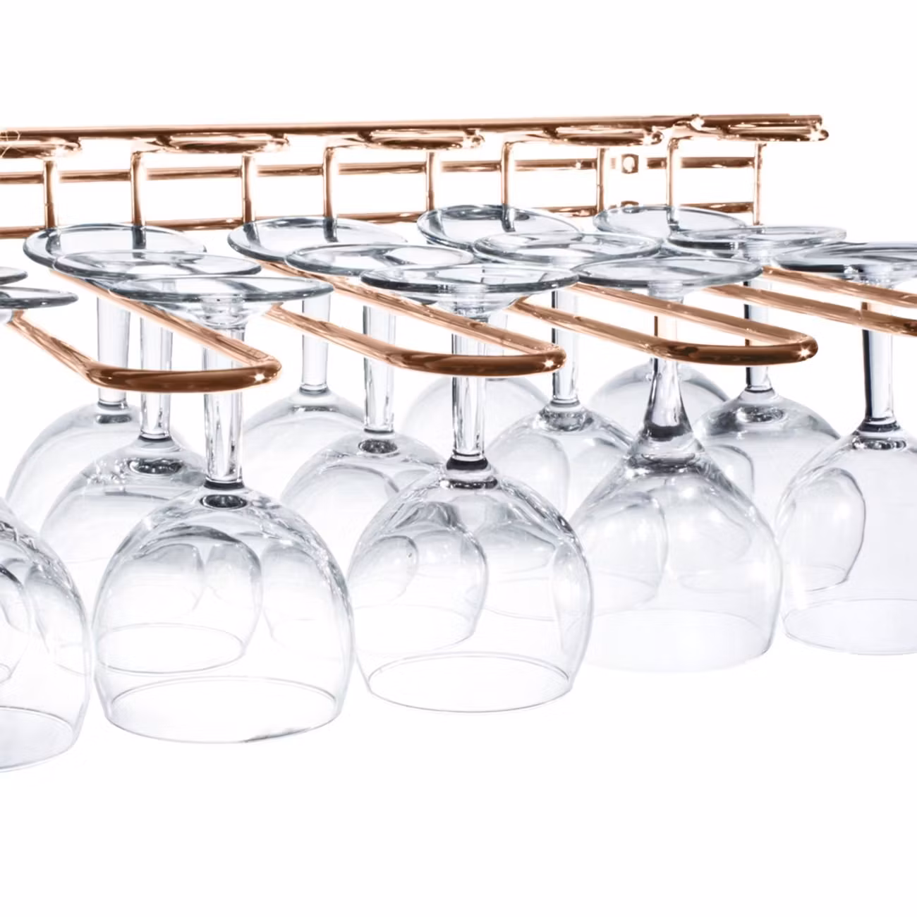 Väggmonterat Vinglasrack Roséguld