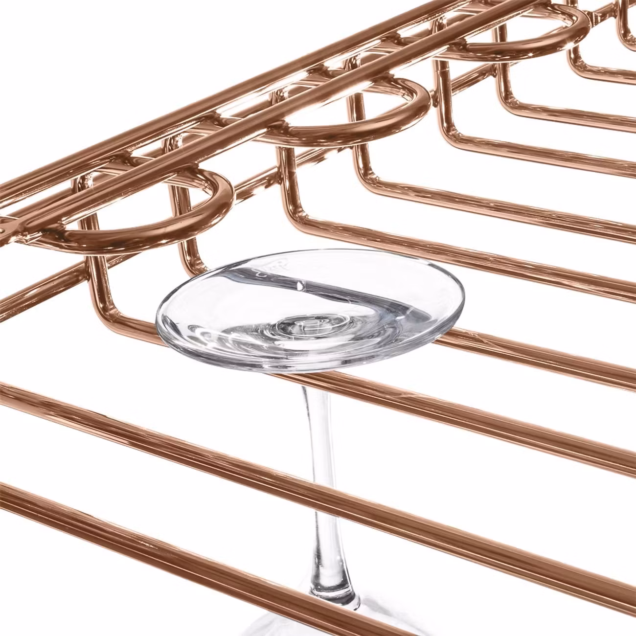 Väggmonterat Vinglasrack Roséguld