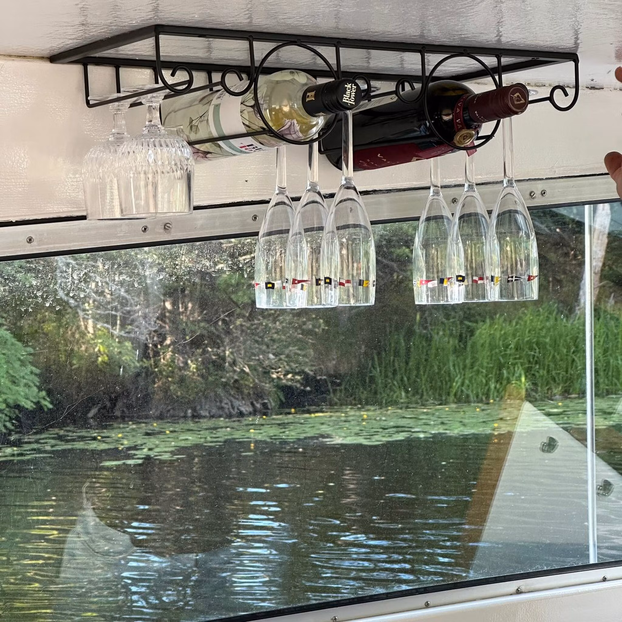 Rustik Vinglashållare