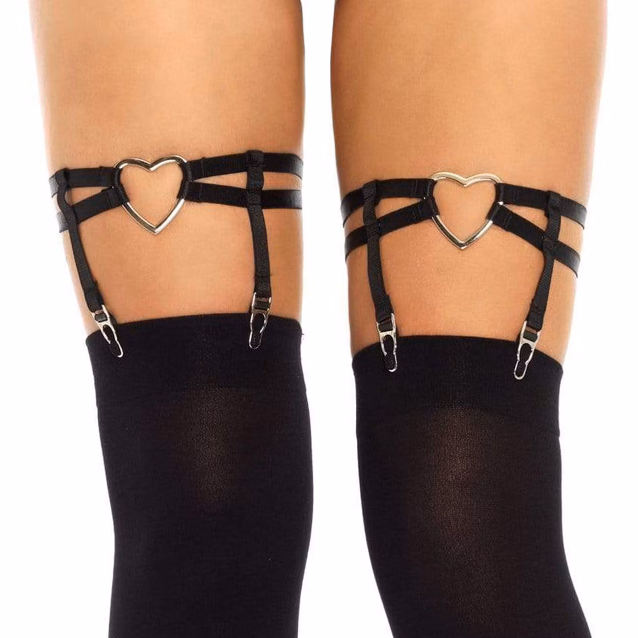 Strumpeband med Clips Hjärta Deluxe