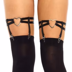 Strumpeband med Clips Hjärta Deluxe