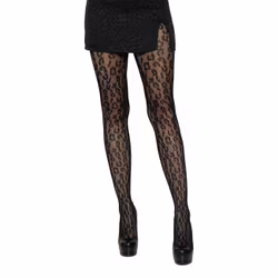 Strumpbyxor Fisknät Leopard Deluxe