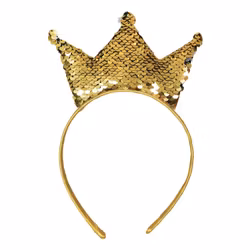 Diadem Krona med Paljetter Guld
