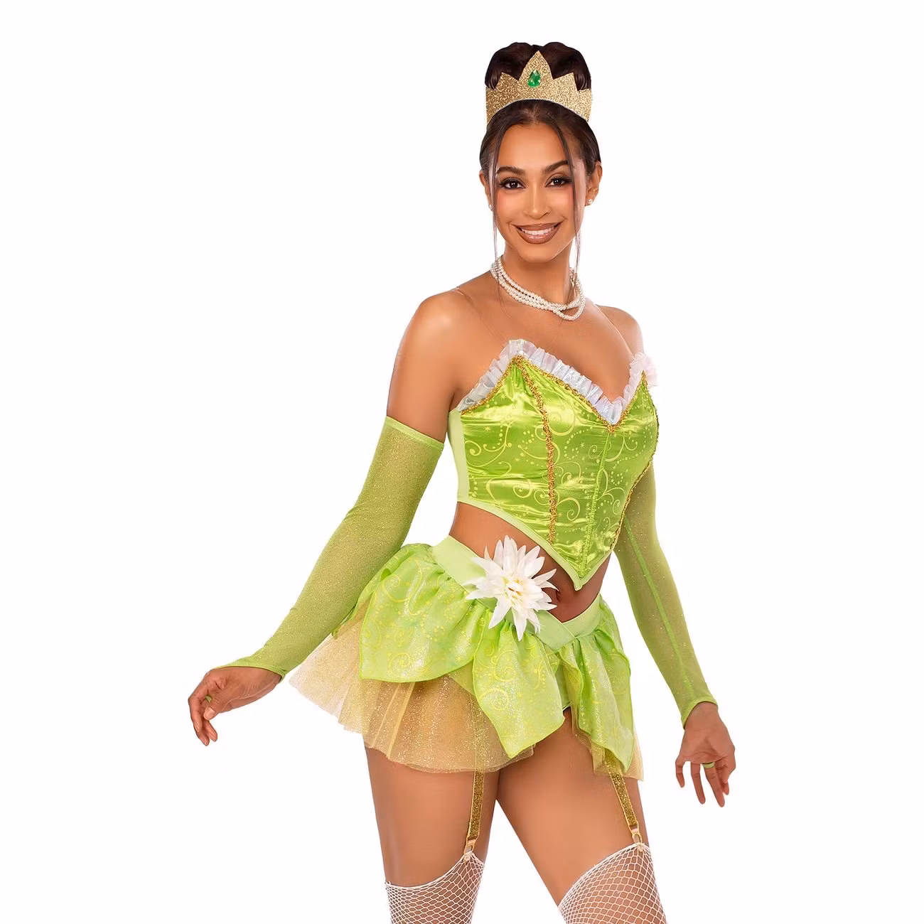 Älva Drottning Grön Deluxe Maskeraddräkt