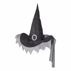 Häxhatt Svart med Tyll