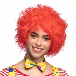 Clownperuk Röd Frizzy