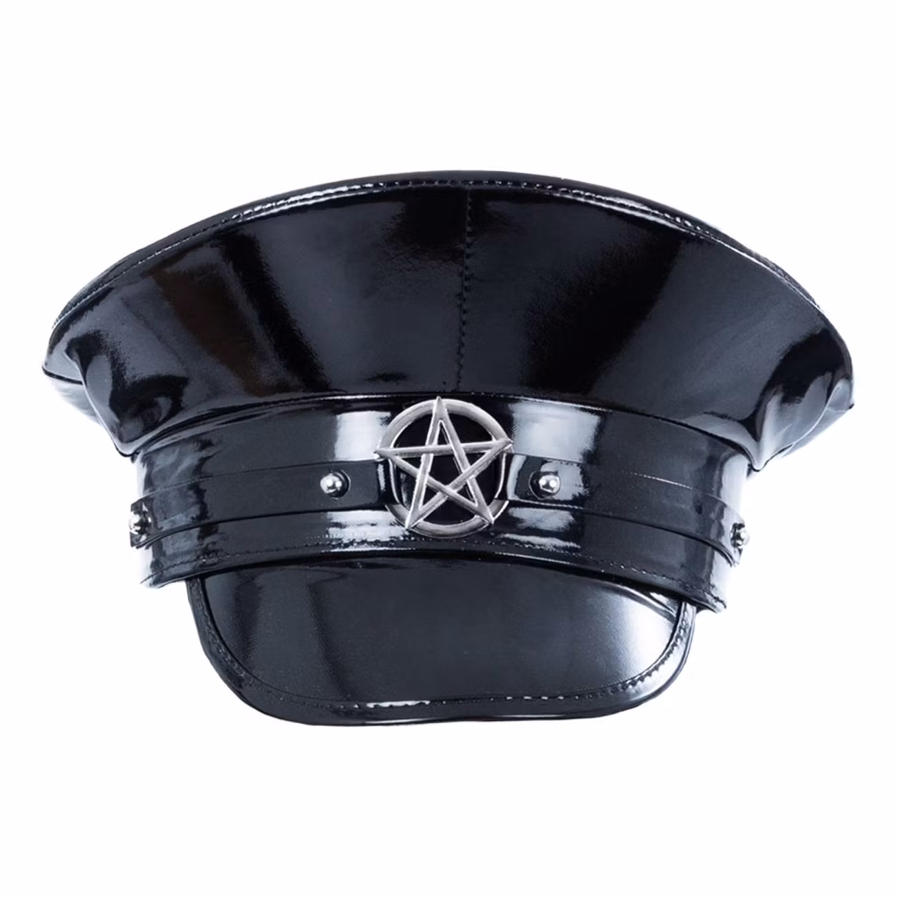 Kaptenshatt Svart med Pentagram