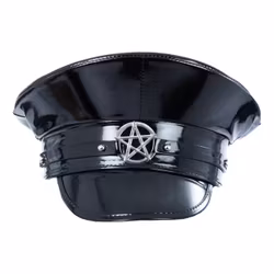 Kaptenshatt Svart med Pentagram