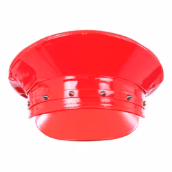 Kaptenshatt Röd med Nitar