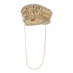 Paljettkeps med Nitar Guld