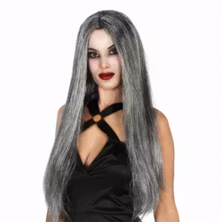 Lång Grå Peruk