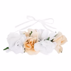 Hårband Rosor Vit/Aprikos