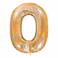 Sifferballong Glitter Guld