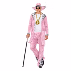 Rosa Pimp Maskeraddräkt