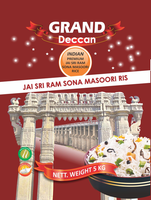 Deccan Jai Shree Ram Sona Masoori Rice 5kg X 4 bags
