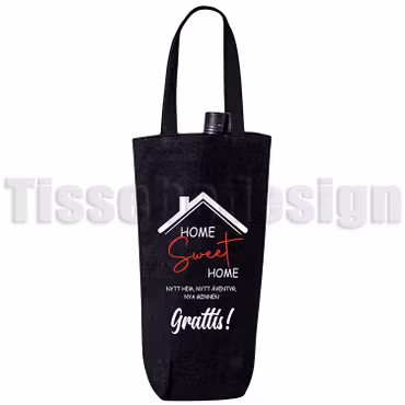 Vinpåse / Flaskpåse Med Tryck – Home Sweet Home