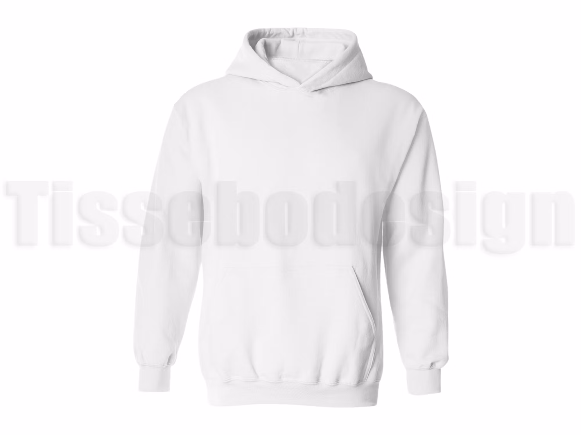 En bild på vit Hoodie Basic Oversize hur tröjan ser ut utan tryck