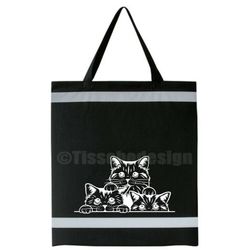 Tygväska / Reflexkasse Med Tryck Katter
