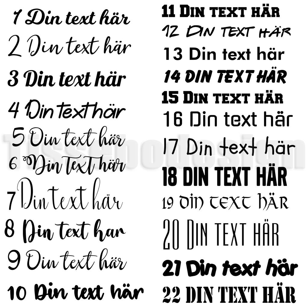 Personlig emaljmugg med egen text
