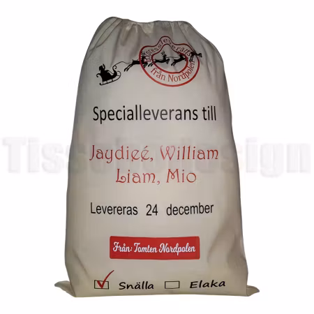 Julklappssäck Specialleverans – direkt från Nordpolen