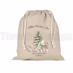 Julsäck Min Första Jul – med kanin och granmotiv