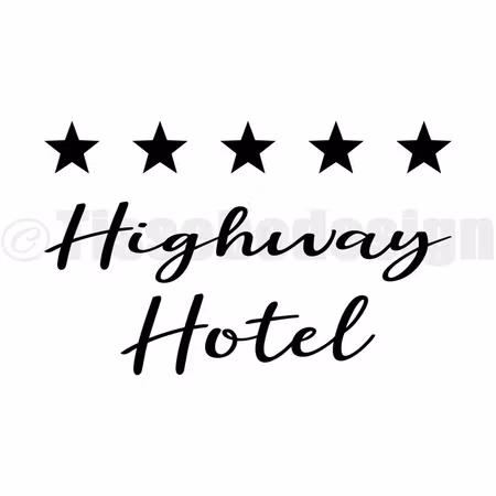 Husbilsdekal Highway Hotel