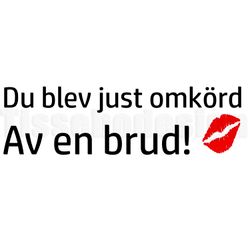 Bildekal Du Blev Just Om Körd Av En Brud
