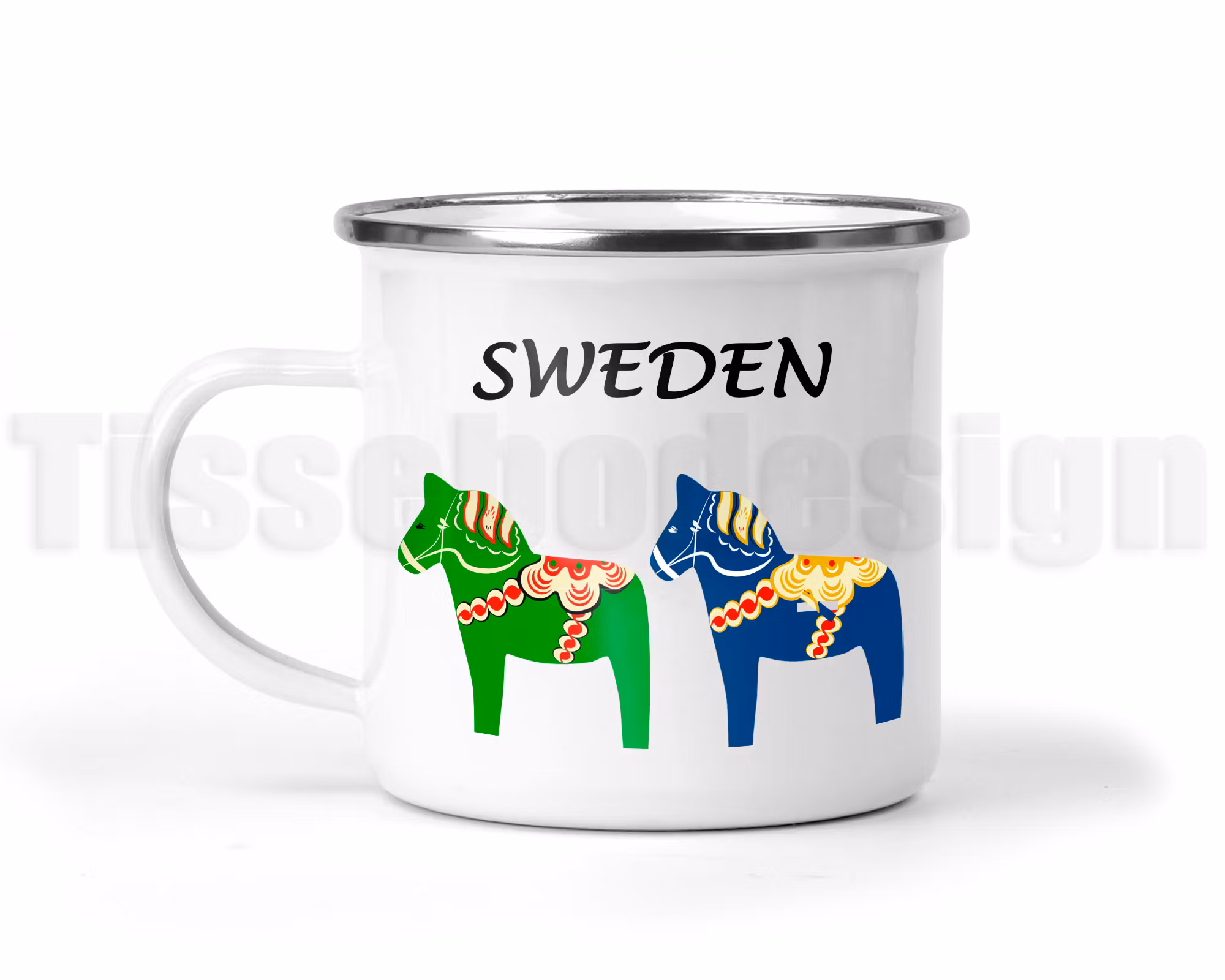 Emaljmugg Dalhäst Sweden