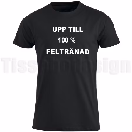 T-shirt Med Tryck Upp Till 100% Feltränad