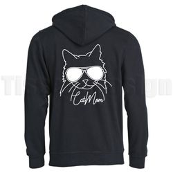 Hoodie Basic Oversize Cat Mom