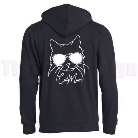 Hoodie Basic Oversize Cat Mom