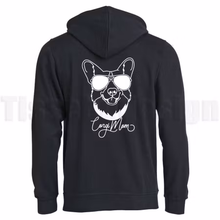 Hoodie Basic Oversize Corgi Mom