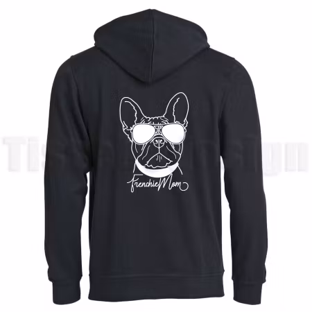 Hoodie Basic Oversize Frenchie Mom