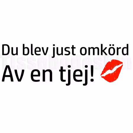 Bildekal Du Blev Just Omkörd Av En Tjej