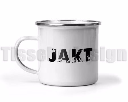 Emaljmugg Med Tryck Jakt