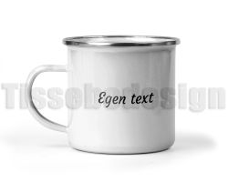 Emaljmugg Egen Text  - Bild