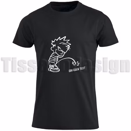 T-shirt Med Tryck Kalle Pissar Anpassningsbar Med Egen Text