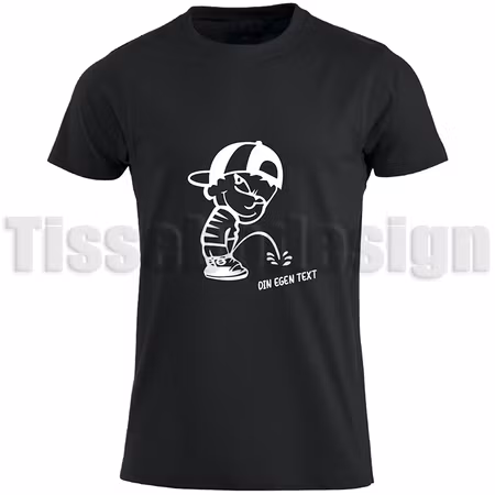 T-shirt Med Tryck Kalle - Pissar - Anpassningsbar Med Egen Text