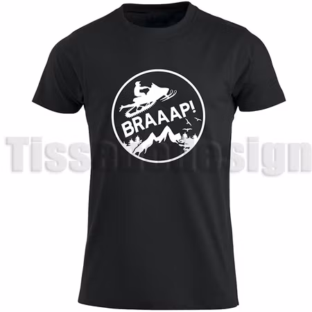 T-shirt Med Tryck Snöskoter