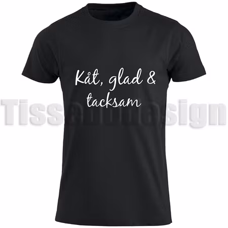 T-shirt Med Tryck Kåt Glad & Tacksam