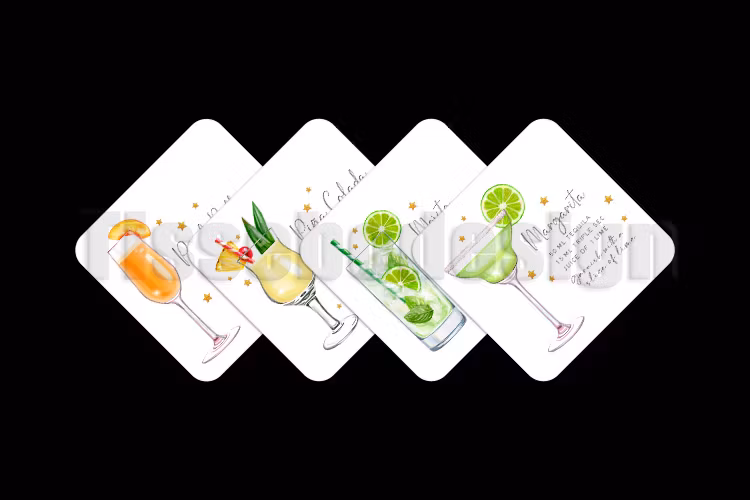 Glasunderlägg Cocktail 4 Pack