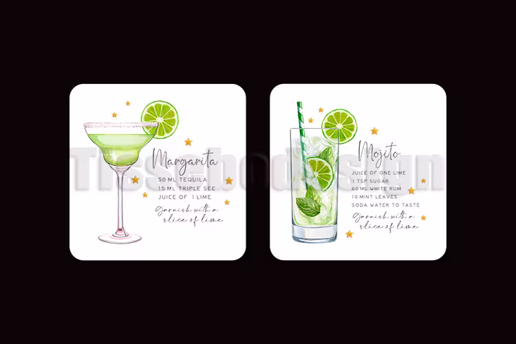 Glasunderlägg Cocktail 4 Pack