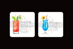 Glasunderlägg Cocktail 4 pack