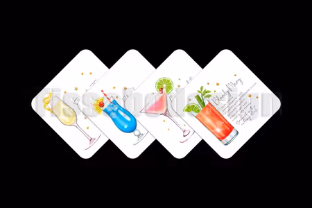 Glasunderlägg Cocktail 4 pack