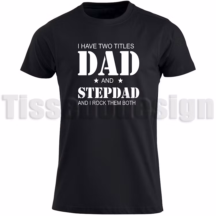 Svart t-shirt med vinyltryck DAD