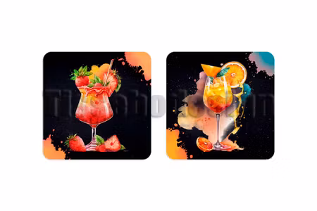 Glasunderlägg Cocktail 2 pack