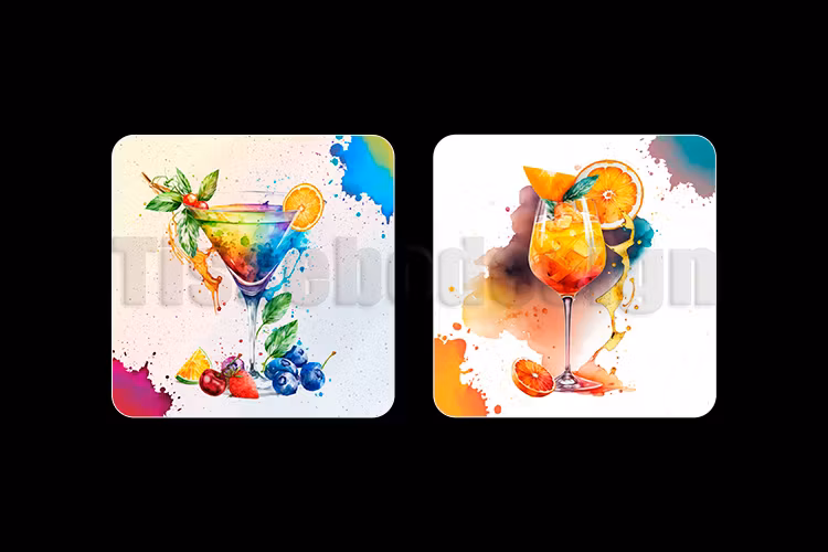 Glasunderlägg Cocktail 2 pack