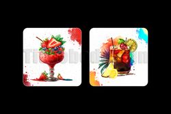 Glasunderlägg Cocktail 2 pack