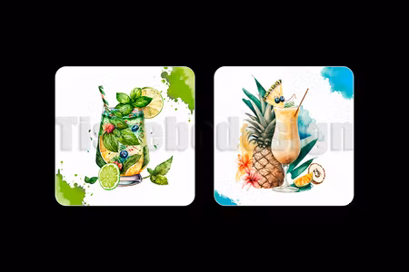 Glasunderlägg Cocktail 2 pack